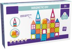 Bufnitel Set de constructie magnetic Bufnitel, 33 piese, 7.5 cm, multicolor (CH1018)