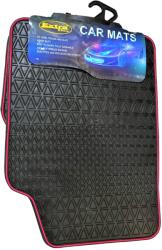  Covorase Auto Universale, din cauciuc sintetic moale, culoare Neagra cu dunga Rosie FAVLine Selection (T1972)