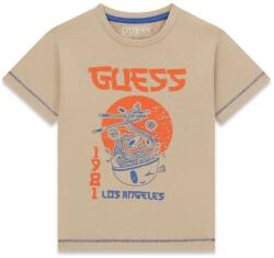 GUESS Бежова тениска с оранжева щампа за мини момче Guess