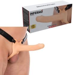  Реалистичен страпон, силиконов пенис, 20см. - Inferno Strap-on (D-245554)