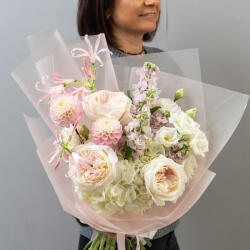 ImodFlowers Buchet Diafan cu Hortensie, Trandafiri și Matthiola