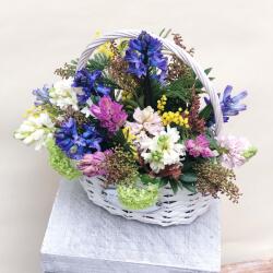 ImodFlowers Cos de primavara cu 13 zambile