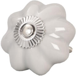 Clayre & Eef Buton mobilier ceramica gri 5 cm (61909X)