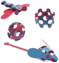 Clixo Joc magnetic de construit Clixo Itsy Flamingo si Turcoaz, 18 piese (CL-ITSY-FT-1)
