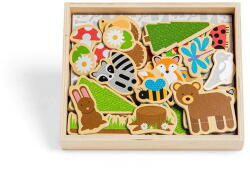 BigJigs Toys Set magnetic din lemn cu animale din padure, 35 piese, BigJigs (BJ275)
