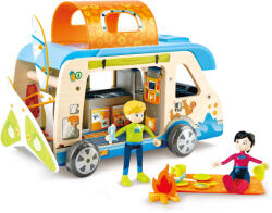 Hape Set de joaca din lemn Rulota cu figurine si accesorii Hape 23 piese (E3407A) Figurina