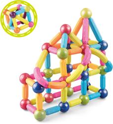 Bufnitel Set de constructie magnetic pentru copii, Forme 3D, 84 piese (CH1027)