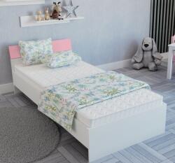 haaus Pat Leco, 200 x 90 cm, saltea spuma inclusa, Alb/Roz (920708)