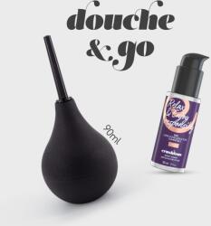 Crushious Irigator anal Crushious Douche & Go, 90 ml, cu lubrifiant anal pe bază de apă 50 ml (EX19255)