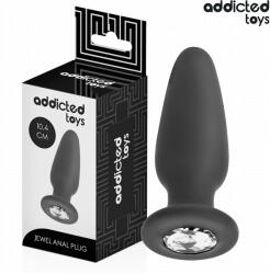 Addicted Toys Plug anal Addicted Toys M, silicon cu bijuterie, 10.4 cm, Ø 4.2 cm, ergonomic, inserție ușoară (D-242866)