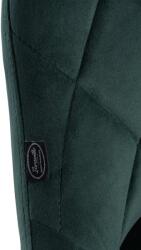 CLP 2 db bárszék Lazio bársony króm készlet, sötétzöld (323247)