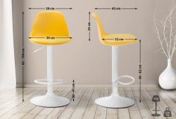 CLP Bárszék Kiel műbőr, sárga (324887)