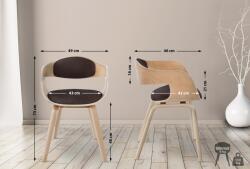 CLP Látogatószék Kingston szövet, natúr/barna (181816103)