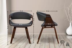 CLP Foley szövet étkezőszék, dió/szürke (323118)