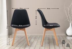 CLP Szék Linares szövet, fekete (314089)