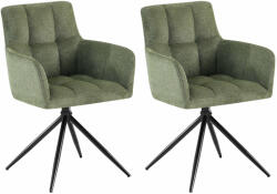 CLP 2 db Jonah szövet étkezőszékből álló készlet, zöld (327138)