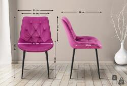CLP Wallace bársony étkezőszék, lila (323677)