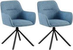 CLP 2 székből álló szett Tipton anyagból, kék (326545)