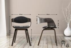 CLP Látogatószék Kingston szövet, szürke/sötétszürke (302011)