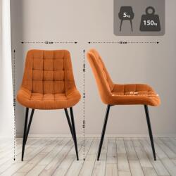 CLP Sardna Cord étkezőszék, narancs (326252)