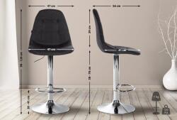 CLP Bárszék Elmore szövet C, fekete (324779)