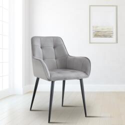 CLP Ferndale bársony étkezőszék, világosszürke (324663)