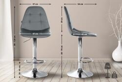 CLP Bárszék Elmore műbőr C, szürke (324754)