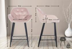 CLP Bárszék Gibson 76 bársony, rózsaszín (322070)