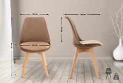 CLP Linares bársony szék, barna (316185)