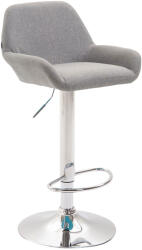CLP 2 db bárszék készlet Braga szövet króm, szürke (316064)