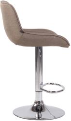 CLP 2 db bárszék szett Lentini szövet króm, taupe (320570)