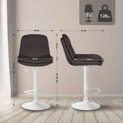 CLP Bárszék Laurel szövet, sötétszürke (323945)