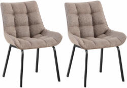 CLP 2 székből álló készlet Saranda anyagból, terrakotta barna (326678)