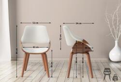 CLP Vangale szövet étkezőszék, dió/krém (324233)