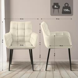 CLP Szék Tirana bársony, krém (325078)