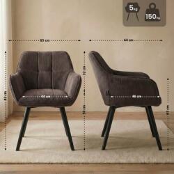 CLP Vienna Cord étkezőszék, barna (327685)