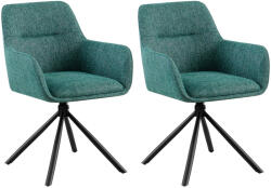 CLP 2 székből álló szett Tipton anyagból, sötétzöld (326544)