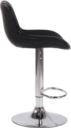 CLP 2 db-os bárszék Lentini króm műbőr szett, fekete (320501)
