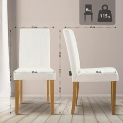 CLP 2 db étkezőszékből álló Ina Cord antik lámpakészlet, krém (327525)