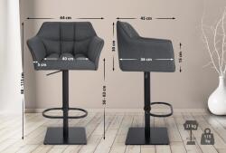 CLP Bárszék Damaso B filc, szürke (321920)