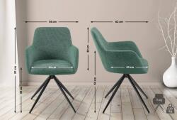 CLP Olema szövet étkezőszék, zöld (324188)