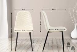 CLP 4 db Giverny bársony szék készlet, krém (323755)