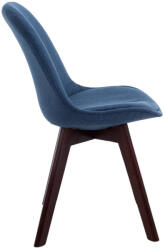 CLP 4db látogatói szék szett Borneo V2 dió szövet, kék (319289)