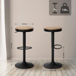 CLP 2 db bárszék Pitas, natúr (327115)