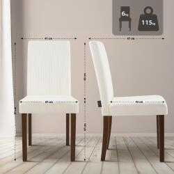 CLP 2 db étkezőszékből álló Ina Cord antik sötét készlet, krém (327532)