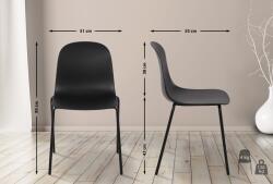 CLP 2 db Hardin székből álló készlet, fekete (326777)
