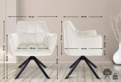 CLP Lengő bársony étkezőszék, krém (321128)