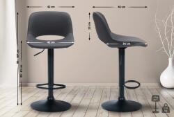 CLP Bárszék Camden műbőr, fekete (324139)