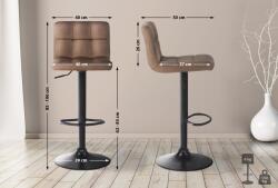 CLP Feni bársony bárszék 4db, barna (323879)