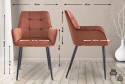 CLP Ferndale bársony étkezőszék, barna (324661)